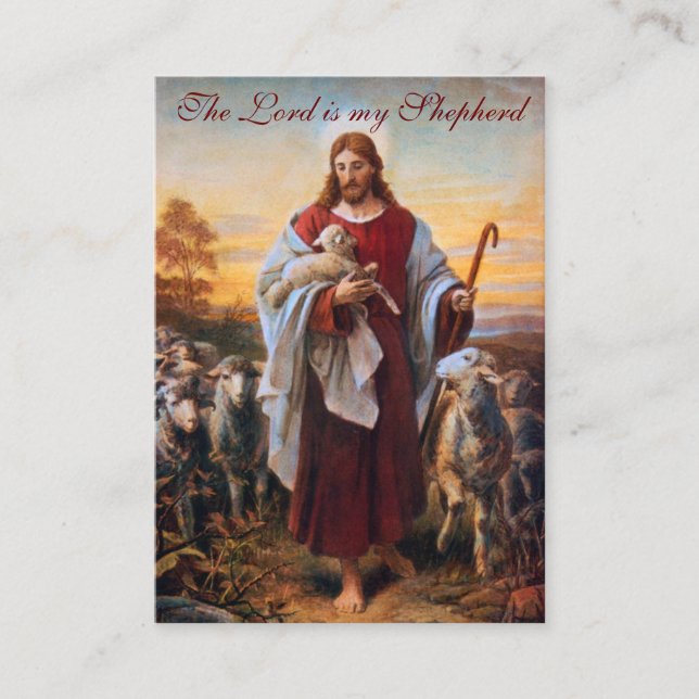 Jesus the Good Shepherd - Prayer Card (Flat) (Front)