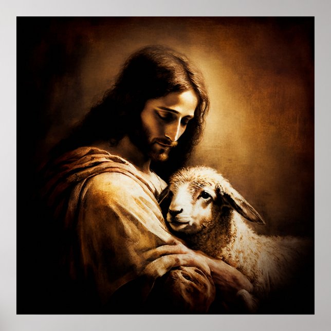 Jesus ~ The Good Shepherd ~ Psalm 23 ~  Poster (Front)