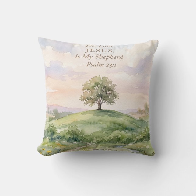 Jesus the Good Shepherd Throw Pillow (Front)
