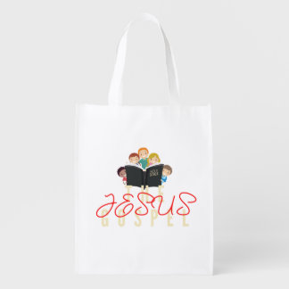Jesus The Gospel Children Reading Bible Grocery Bag