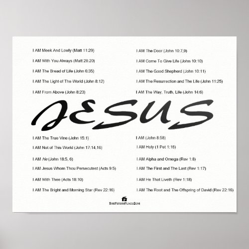 Jesus The Great I AM Poster