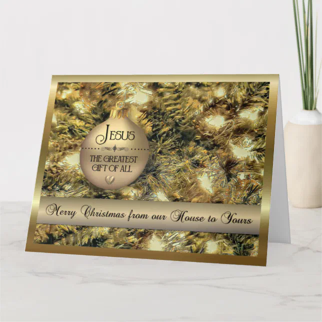 Jesus The Greatest Gift of All -Blank - Large Card | Zazzle