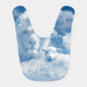 JESUS THE LAMB AND JESUS THE LION BABY BIB