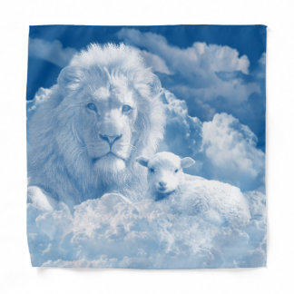JESUS THE LAMB AND JESUS THE LION BANDANA