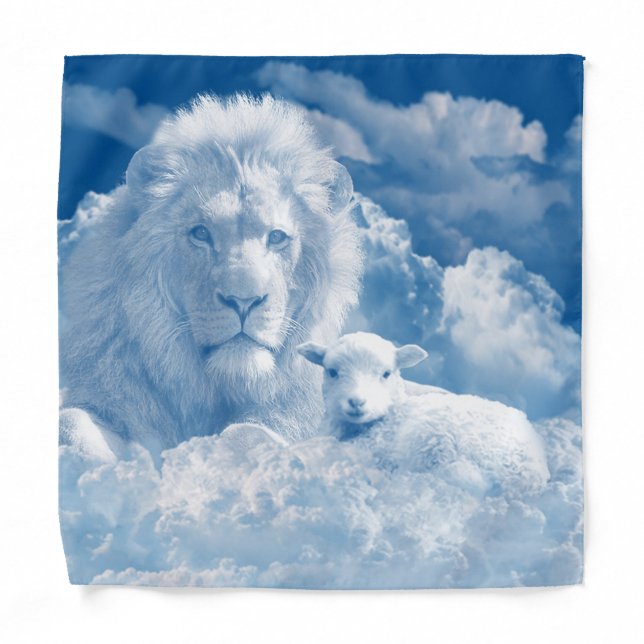JESUS THE LAMB AND JESUS THE LION BANDANA (Front)