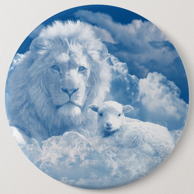 JESUS THE LAMB AND JESUS THE LION BUTTON (Front)