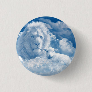 JESUS THE LAMB AND JESUS THE LION BUTTON