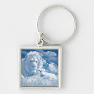 JESUS THE LAMB AND JESUS THE LION KEYCHAIN
