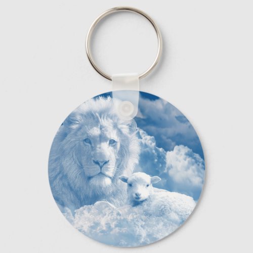 JESUS THE LAMB AND JESUS THE LION KEYCHAIN