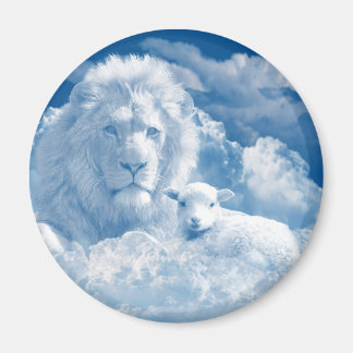 JESUS THE LAMB AND JESUS THE LION MAGNET
