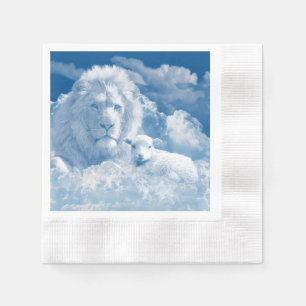 JESUS THE LAMB AND JESUS THE LION NAPKINS