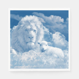 JESUS THE LAMB AND JESUS THE LION NAPKINS