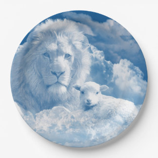 JESUS THE LAMB AND JESUS THE LION PAPER PLATES