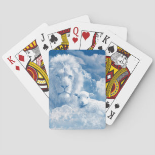 JESUS THE LAMB AND JESUS THE LION POKER CARDS