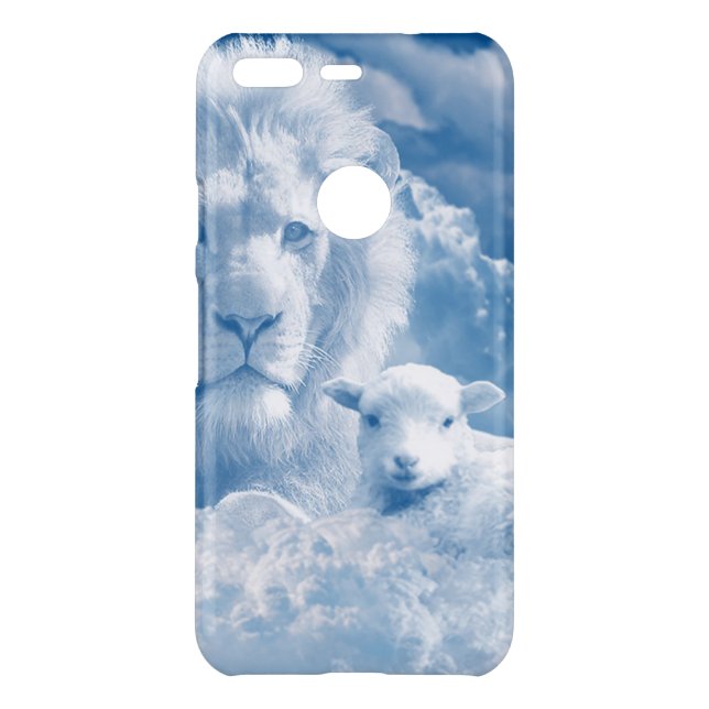 JESUS THE LAMB AND JESUS THE LION UNCOMMON GOOGLE PIXEL CASE (Back)