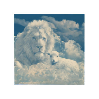 JESUS THE LAMB AND JESUS THE LION WOOD WALL ART