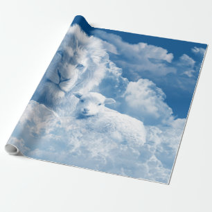 JESUS THE LAMB AND JESUS THE LION WRAPPING PAPER