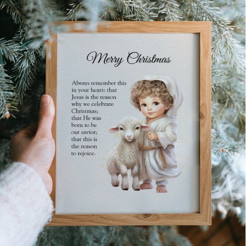 Jesus The Lamb Of God Christmas Poster