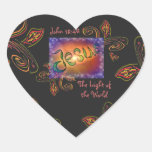 Jesus The Light of the World  Heart Sticker