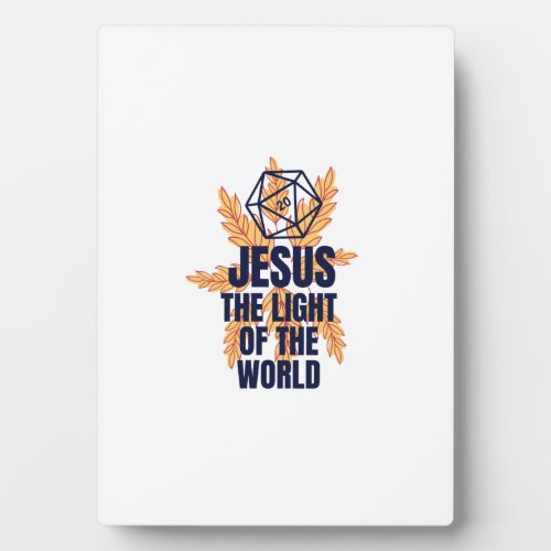 Jesus the light of the world plaque