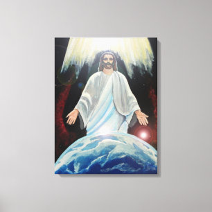 Jesus, the light of the world wrapped canvas art