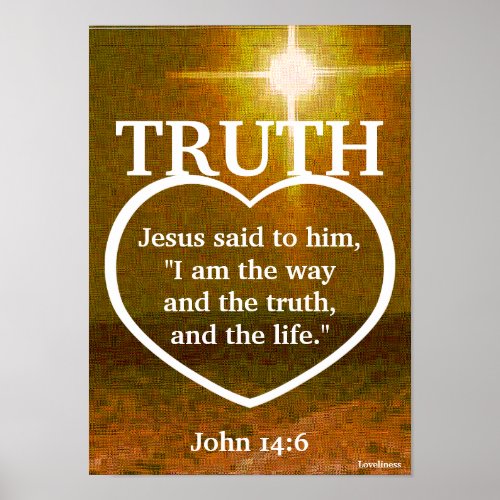 Jesus The Light Of Truth Bible Verse_Customize Poster