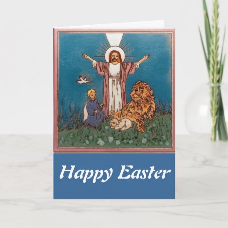 Jesus The Lion And The Lamb Holiday Card