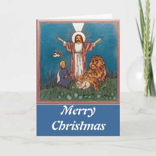 Jesus the Lion and the Lamb Holiday Card