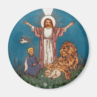 Jesus the Lion and the Lamb Magnet