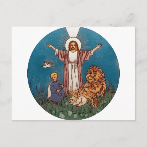 Jesus the Lion and the Lamb Postcard