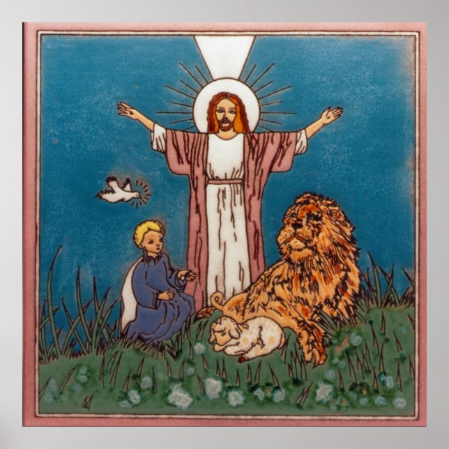 Jesus the Lion and the Lamb Poster (Front)