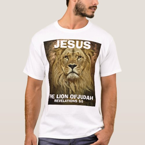 JESUS the LION OF JUDAH Christian T_shirts