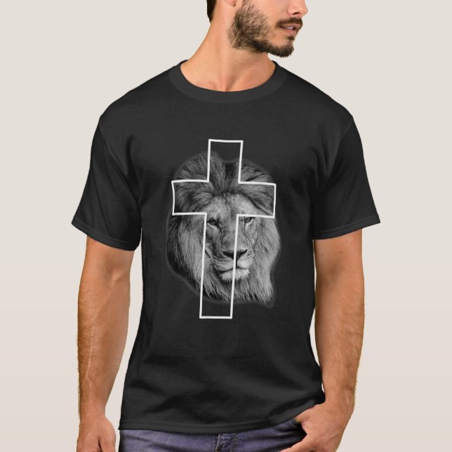 Jesus the Lion of Judah Cross T-Shirt (Front)