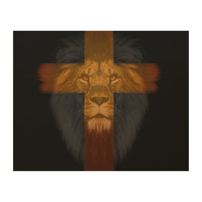 JESUS THE LION OF JUDAH WOOD WALL SIGN (Front)