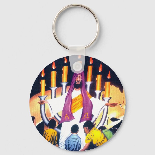 Jesus, the Lion of the tribe of Judah Keychain (Front)