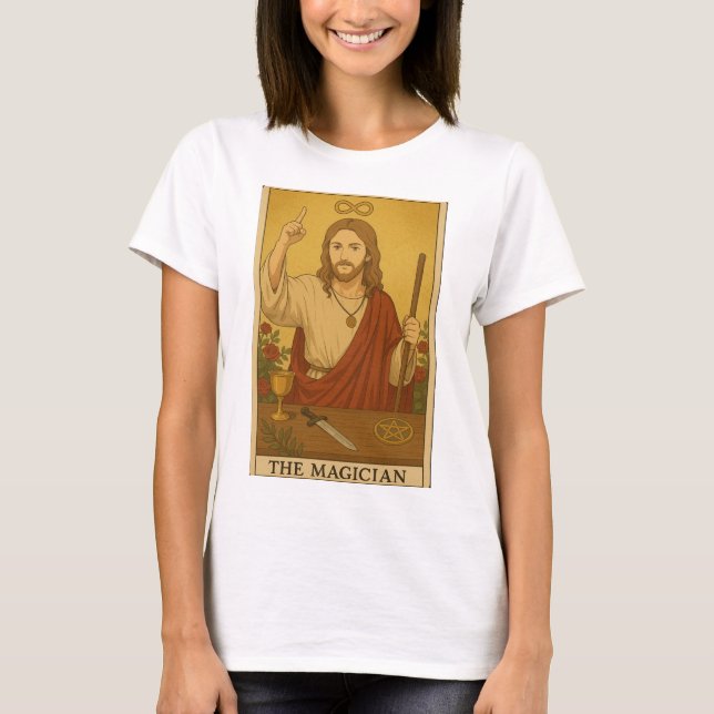 Jesus the Magician Tarot Card T-Shirt (Front)