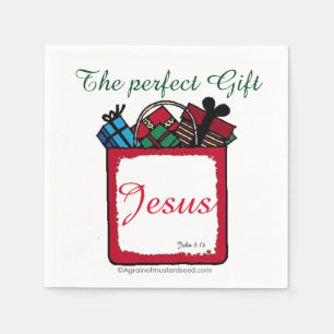 Jesus The Perfect Gift Christmas Napkins