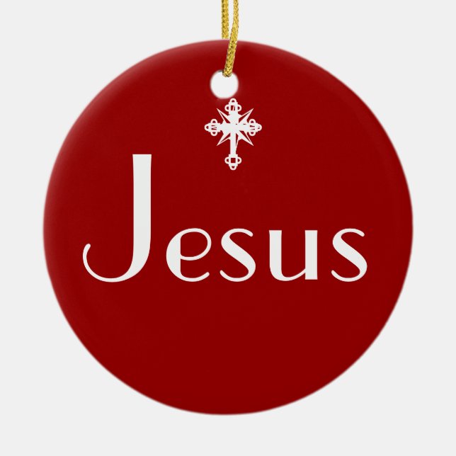 Jesus the Reason Ceramic Ornament (Front)