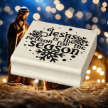 Jesus The Reason For Season Christmas Square Wood Rubber Stamp<br><div class="desc">Jesus The Reason For Season Christmas Square Wood rubber stamp</div>