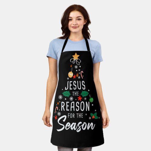 Jesus The Reason For The Season  Christmas Faith  Apron