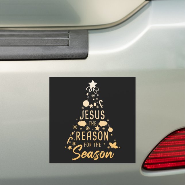 Jesus The Reason For The Season – Christmas Faith  Car Magnet (In Situ)