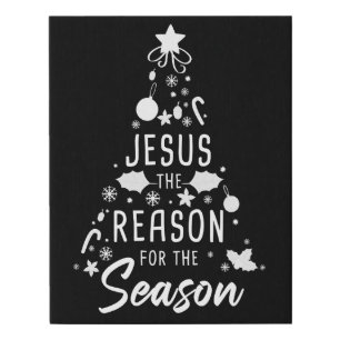 Jesus The Reason For The Season – Christmas Faith Faux Canvas Print