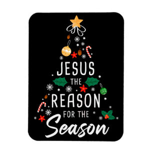Jesus The Reason For The Season – Christmas Faith Magnet