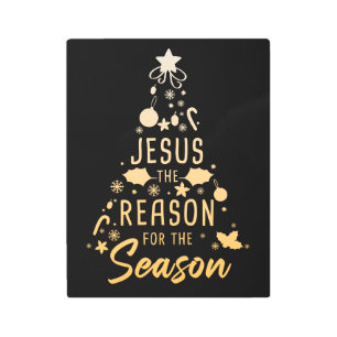 Jesus The Reason For The Season – Christmas Faith Metal Print