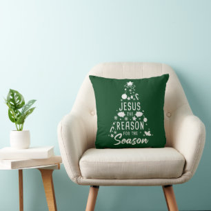 Jesus The Reason For The Season – Christmas Faith Throw Pillow