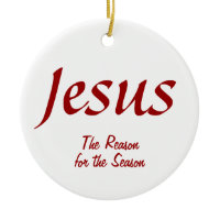 Jesus The reason for the Season Double-Sided Ceramic Round Christmas Ornament
