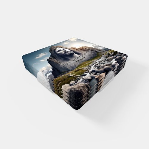 Jesus the Rock of Ages Coaster Set