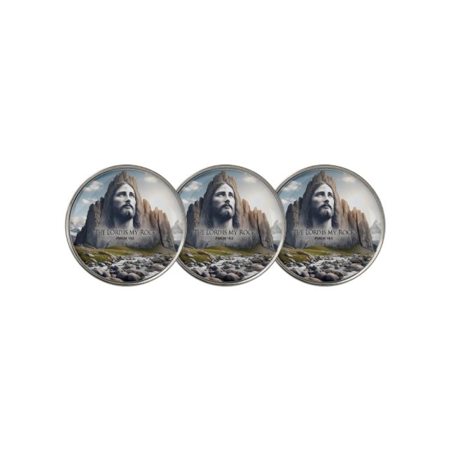 Jesus the Rock of Ages Golf Ball Marker (3 Up)