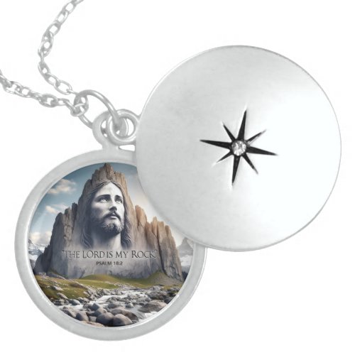 Jesus the Rock of Ages Locket Necklace