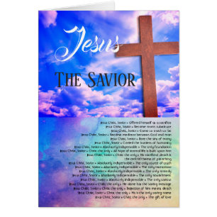 Jesus the Savior, Beautiful Christian card
